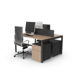 [FURN_7800] Dual Desk Combination